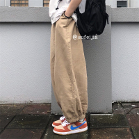 婕秘裤子女春装2021年新款ins日系复古灯笼裤宽松百搭阔腿裤休闲裤潮