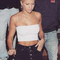 婕秘欧美2021露脐短款细绳简约白色小吊带背心ins显身材内搭抹胸上衣