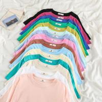 婕秘白色t恤女2021春夏新款姐妹装韩版学生百搭上衣宽松显瘦短袖ins潮