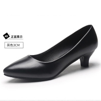舒适职业工作鞋女黑色工装空姐高跟鞋晚会旗袍细跟单鞋2021新