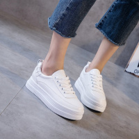网红厚底小白鞋女2021春秋新款单鞋韩版百搭内增高休闲洋气板鞋潮
