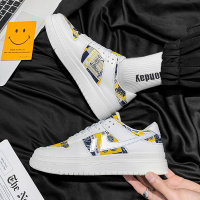 男鞋2021新款春夏季潮流小白板鞋百搭休闲平底网红涂鸦个性潮鞋男