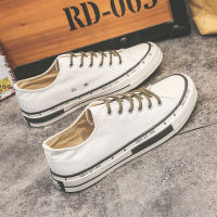 春季透气低帮休闲帆布鞋男士韩版潮流潮鞋运动chic板鞋学生小白鞋