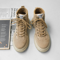 秋冬加绒复古马丁靴男高帮保暖棉鞋潮流百搭英伦风靴子休闲工装鞋