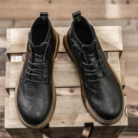 马丁靴男工装靴高帮英伦风皮鞋中帮男鞋秋冬季加绒雪地靴棉鞋潮鞋