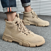 马丁靴男士冬季英伦风加绒雪地棉鞋中帮男靴潮鞋高帮工装鞋子男鞋