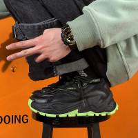 春夏季新款厚底黑色运动鞋子港风ins超火老爹鞋男生韩版潮流百搭