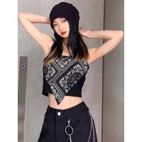 腰果花吊带女夏季新款韩版ins潮复古方巾外穿上衣辣妹背心抹胸潮