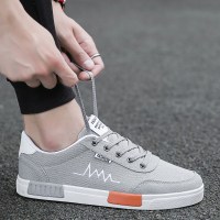 婕秘帆布男鞋2021年新款夏秋季透气休闲低帮平底板鞋男士