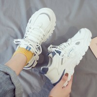 婕秘2022春秋季新款运动鞋女老爹百搭休闲轻便跑步小白鞋ins潮