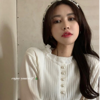 苏芈潮新款2021年春季显瘦百搭蕾丝半高领针织上衣打底衫女装内搭毛衣