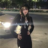 苏芈复古赫本风小心机开叉连衣裙2021春季显瘦女气质方领蕾丝边包臀裙