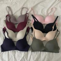 苏芈新款简约无钢圈内衣性感无痕舒适文胸纯色学生少女小胸聚拢胸罩潮