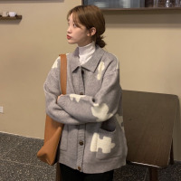 苏芈法式小众毛衣女温柔日系厚春秋2021新款复古风上衣开衫针织外套潮