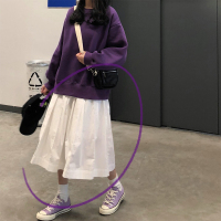 苏芈半身裙女设计感小众春秋炸街百褶裙子温柔系穿搭白色工装裙ins风