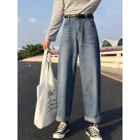 苏芈超火牛仔裤女直筒宽松早春2021年流行的裤子阔腿高腰显瘦老爹裤潮