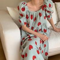 苏芈韩国chic法式小众春夏装少女心爱心宽松显瘦中长款短袖减龄连衣裙