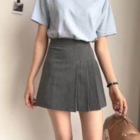 苏芈a字高腰半身裙女2021春装新款韩版百搭修身显瘦包臀裙百褶裙短裙