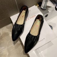 女鞋春季2021新款潮网红尖头仙女单鞋温柔鞋春款一脚蹬平底鞋子女