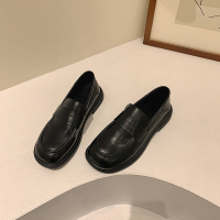 小皮鞋女配裙子英伦风百搭新款单鞋黑色2021复古春秋职业工作鞋子