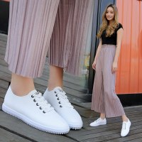 小白鞋女鞋子平底2021春季小众单鞋一脚蹬百搭运动鞋夏