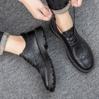 布洛克雕花英伦商务正装皮鞋男春季青少年休闲鞋百搭韩版夏季潮流