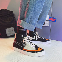 帆布鞋男潮流男士布鞋高帮板鞋运动百搭休闲秋季透气鞋子中帮潮鞋