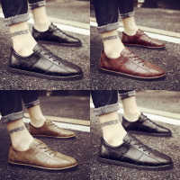2021新款夏季男鞋精神小伙小皮鞋英伦百搭休闲潮男韩版豆豆鞋潮鞋
