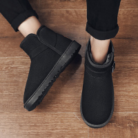 窝窝鞋男冬季加绒保暖棉鞋韩版36小码情侣雪地靴45一男一女面包鞋