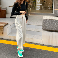 垂感西装裤女2021新款春秋韩版高腰显瘦烟管裤气质九分裤子休闲裤