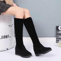 内增高短靴2021新款秋季单靴女士中筒靴女靴秋季坡跟女鞋子潮