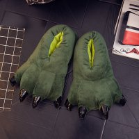 动物卡通可爱爪子棉拖鞋包跟冬季创意保暖家用居家居毛毛鞋男女