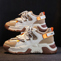 老爹鞋女火显瘦百搭2022新款厚底松糕鞋休闲运动增高单鞋ins潮