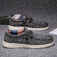 特乐福鞋男一脚蹬布鞋秋冬季休闲运动潮牌老北京帆布鞋