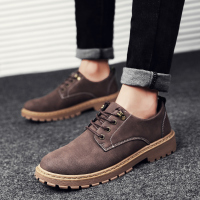 婕秘2021春季新款男靴子低帮百搭马丁鞋男士马丁靴男潮靴英伦工装短靴