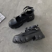 婕秘小皮鞋女英伦风复古百搭日系春秋粗跟玛丽珍高跟jk鞋子女2021新款
