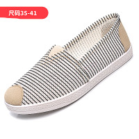 婕秘夏新条纹网鞋女帆布鞋老北京布鞋牛筋底软底镂空休闲鞋子透气