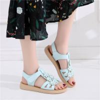 婕秘儿童小学生女孩子9平底10中大童11女童鞋12夏季13皮面14凉鞋15岁