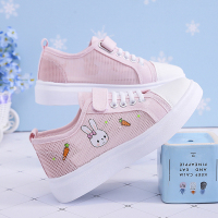 婕秘女童小白鞋夏季薄款网面运动鞋洋气板鞋软底可爱大童学生透气网鞋