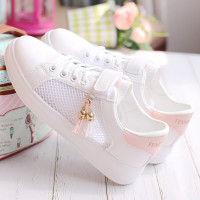 婕秘女童镂空运动网鞋2021夏季网面儿童鞋子小白鞋中大童女该透气板鞋