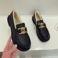 婕秘英伦风小皮鞋女2021年秋冬新款时尚百搭复古圆头粗跟加绒乐福鞋潮