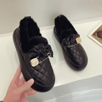 婕秘雪地靴女2021年秋冬季新款火时尚百搭加绒保暖平底复古休闲棉靴