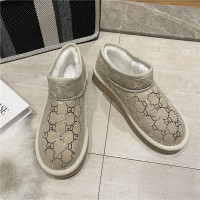 婕秘雪地靴女2021年新款洋气冬季加绒加厚东北短筒棉鞋子