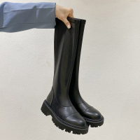 婕秘马丁靴女春秋单靴2021年新款骑士靴弹力长靴网红瘦瘦靴鞋子长筒靴