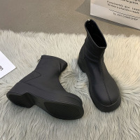 婕秘靴子女长靴2021年新款时尚百搭小个子厚底英伦风瘦瘦靴秋