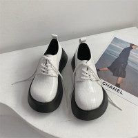 婕秘英伦风小皮鞋女2022春季新款复古圆头学生百搭黑色单鞋厚底jk鞋子