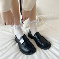 婕秘英伦风小皮鞋女2022春季新款复古百搭学生平底单鞋日系jk鞋乐福鞋