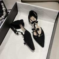 婕秘包头凉鞋女2022年新款时尚潮流网红中跟粗跟仙女风法式高跟鞋