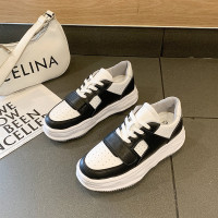 婕秘港风鞋女2022春季新款韩版百搭ins潮厚底运动休闲鞋白色板鞋