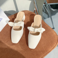 婕秘包头拖鞋女外穿2022春季新款韩版百搭仙女风中跟粗跟凉拖温柔半拖